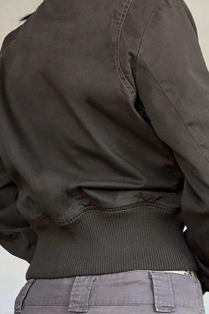 Vintage Pockets Bomber Jacket