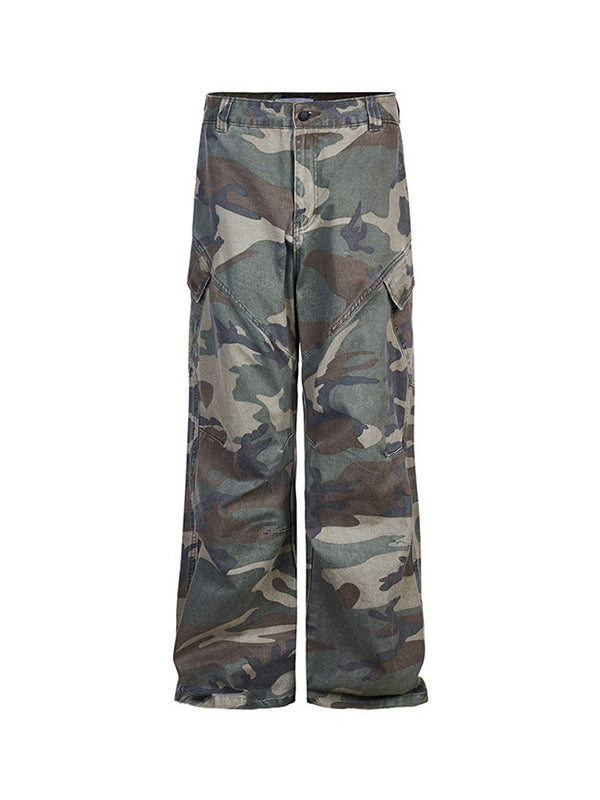 Camouflage Print Cargo Pants