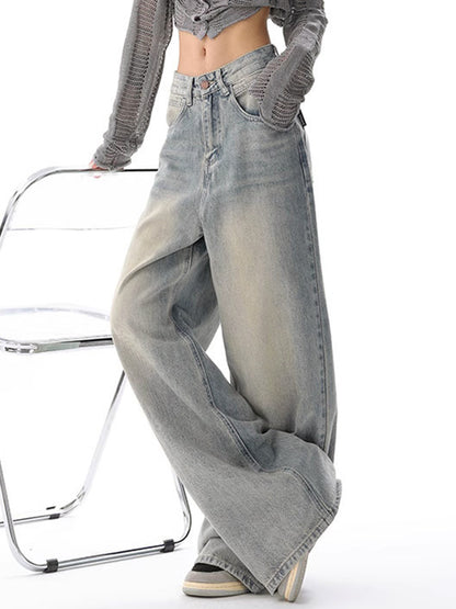 Vintage Light Wash High Rise Boyfriend Jeans