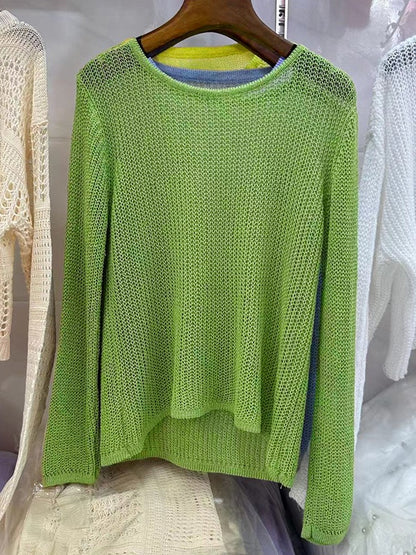 V Neck Cutout Knit