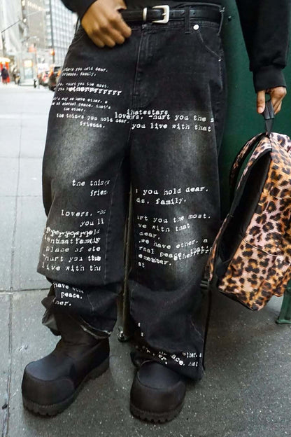 Baggy Y2K American Letter Gothic Streetwear Pants