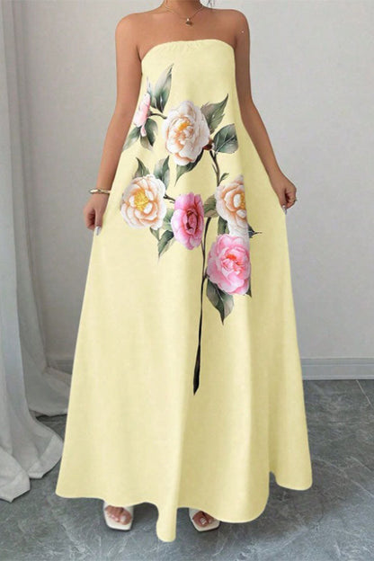 Florence Romantic Floral Tube Dress