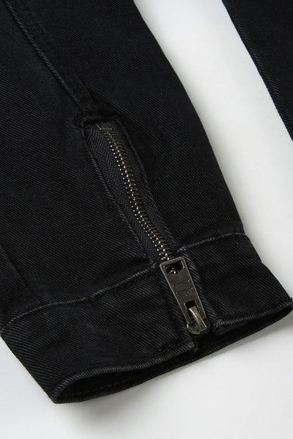 Black Washed Denim Jacket