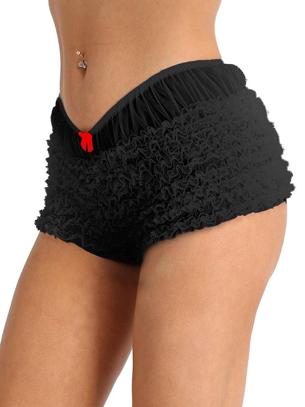 Lace Fungus Bow Decor Shorts