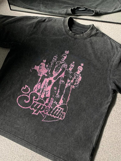 Vintage King Print Washed Heavyweight T-shirt
