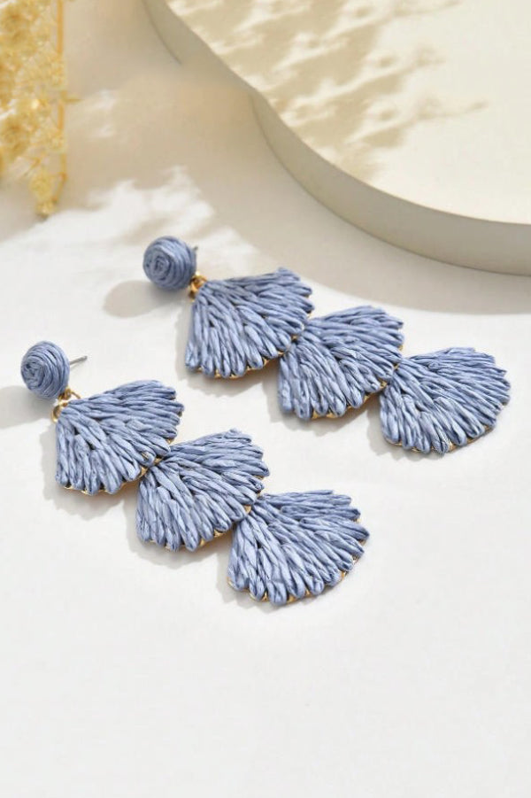 Bohemian Style Woven Seashell Vacation Earrings