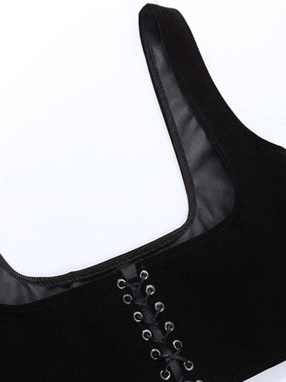 Crossover Tie Up Corset Top