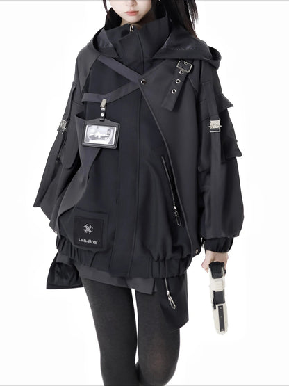 Mechanical Style Zipper Jacket