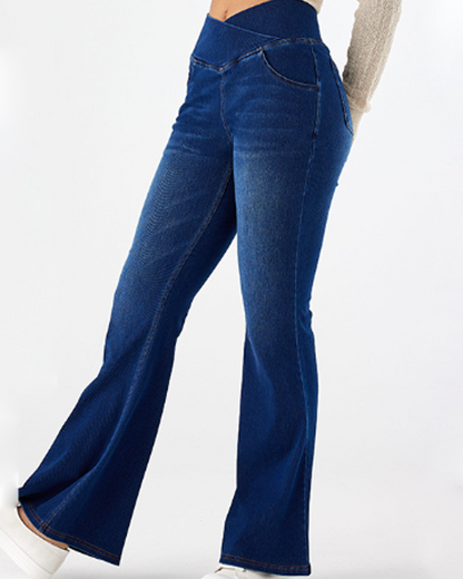 High Waist High Elastic Casual Pants