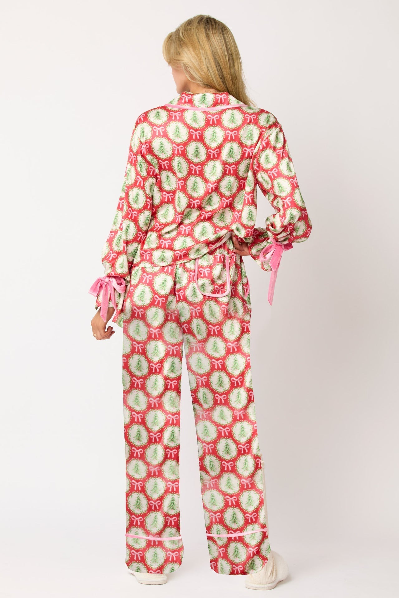 Conjunto largo de pijama con personajes navideños Sprint