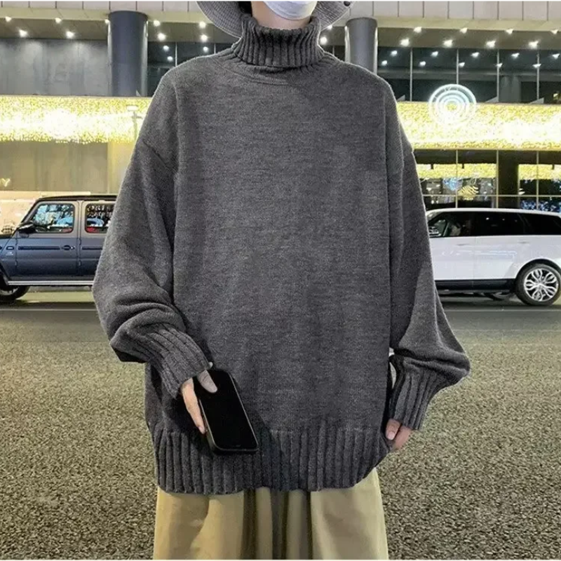 Jersey holgado de punto con cuello alto para mujer | Ideal para otoño/invierno
