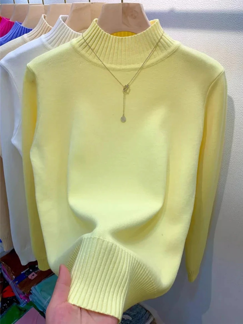 Suéter de cuello alto suave y transpirable para mujer | Ideal para otoño/invierno