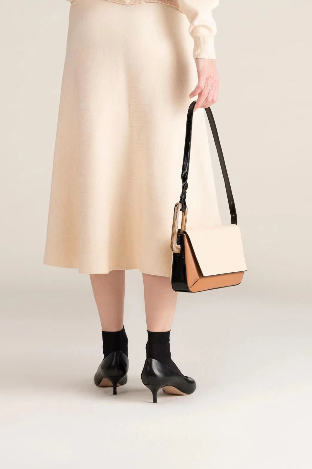 Bolso de patchwork con bloques de colores de moda y estilo lindo
