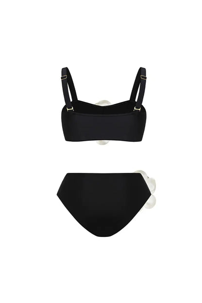 Conjunto de bikini sexy con estampado floral 3D y cuello halter