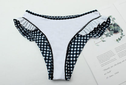 Plaid Split Swimsuit