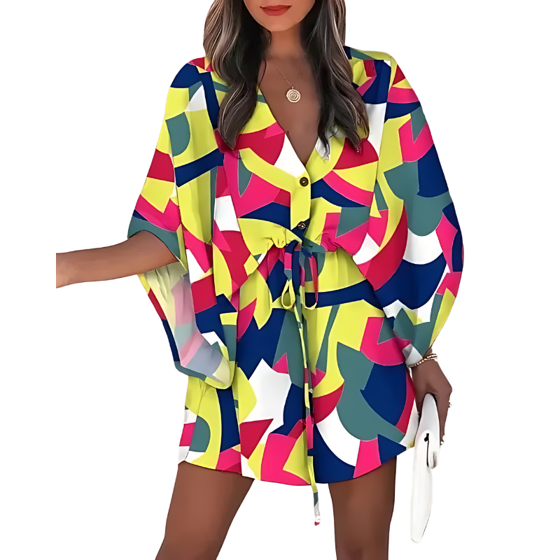 Nerys - Conjunto de Verano de Dos Piezas - Casual - Estilo Moderno - Ideal para Verano