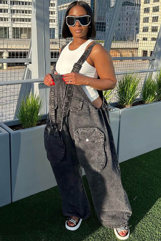 Mono de bolsillo extragrande de moda