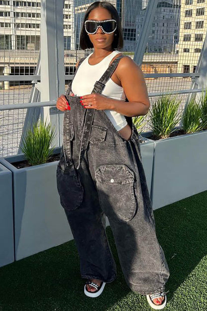 Mono de bolsillo extragrande de moda