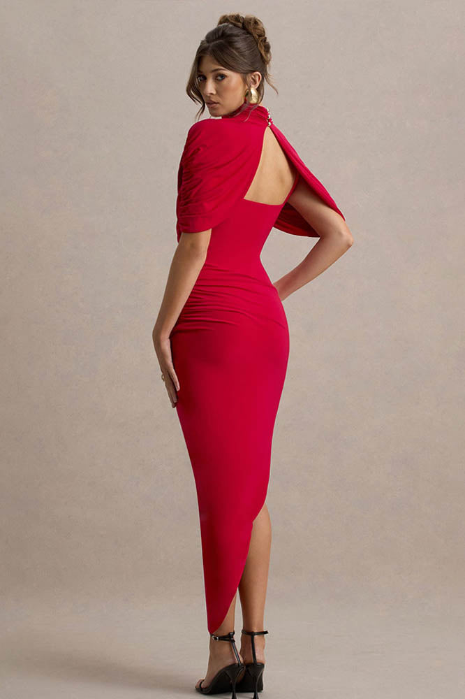 Cape Waist Midi Dress