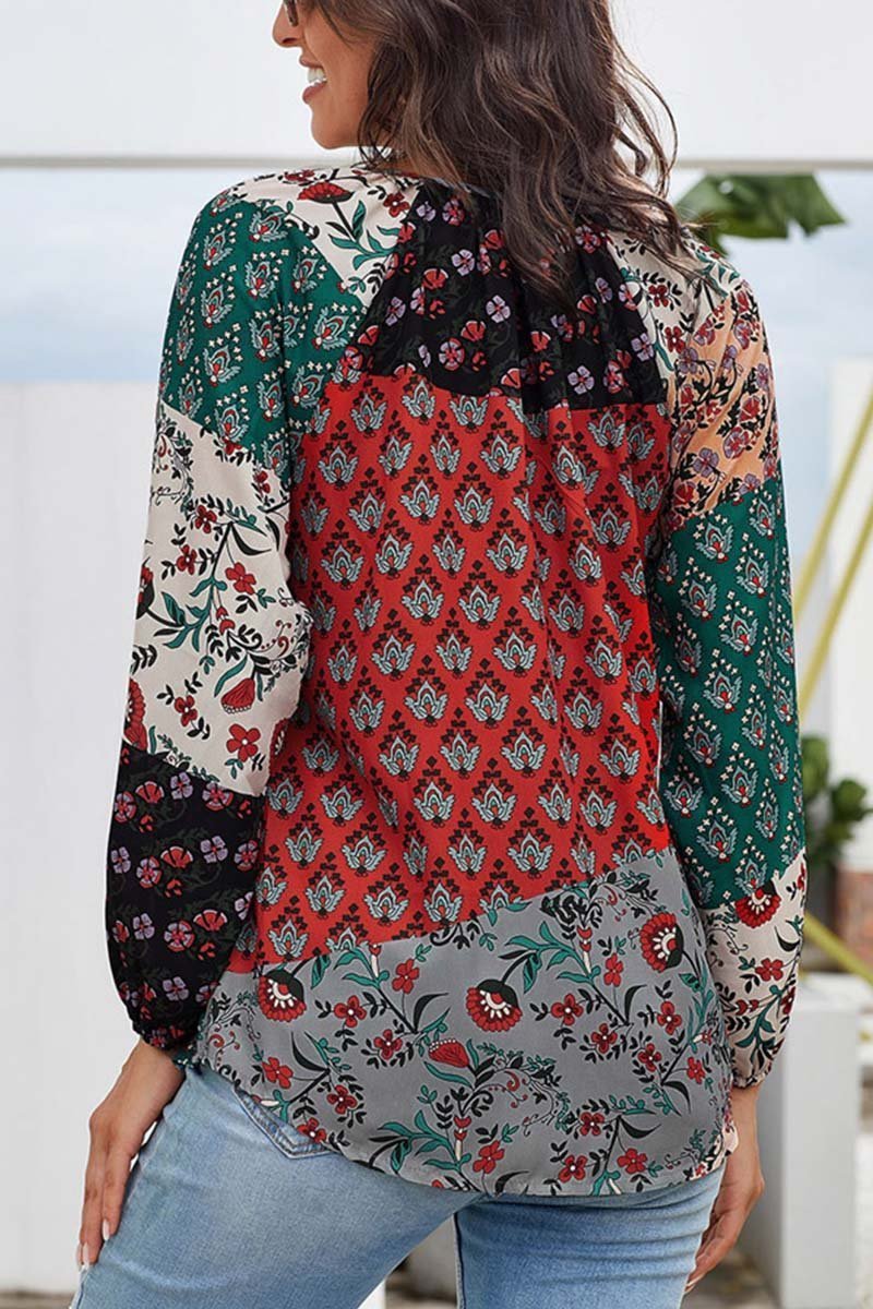 Floral Printed Chiffon Tops