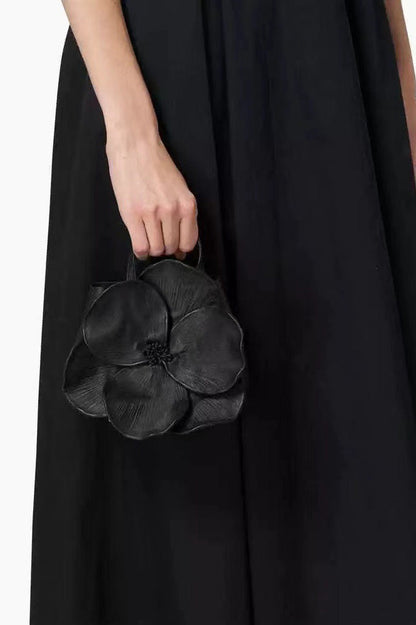 Bolso de mano de piel sintética con diseño floral