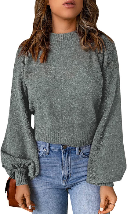 Women's Loose Knitted Jumper with Batwing Sleeves | Ideal for Autumn/Winter