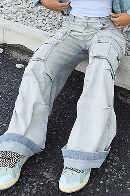 Denim de calle de cintura alta