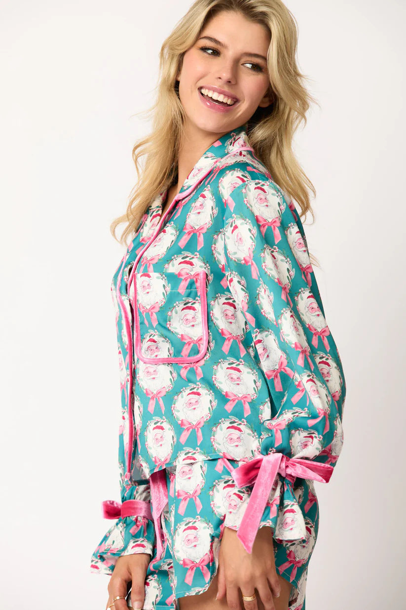 Conjunto de pijama corto con personajes navideños Sprint
