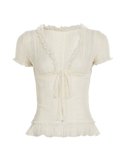 Braya Lace Puff Sleeve Top