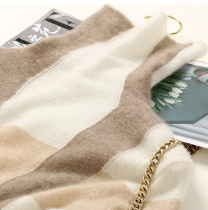 Jersey de punto a cuadros elegante y ajustado para mujer | Ideal para otoño/invierno