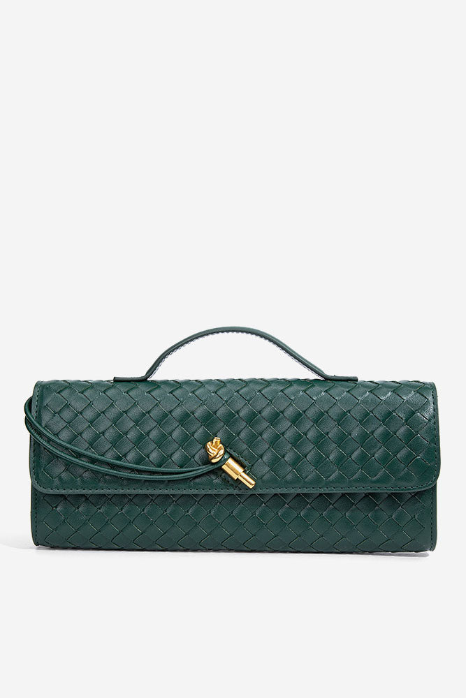 Bolso de mano de noche con diseño tejido