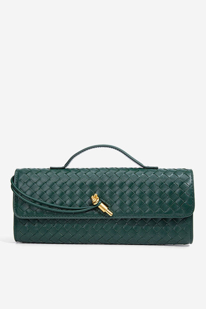 Bolso de mano de noche con diseño tejido