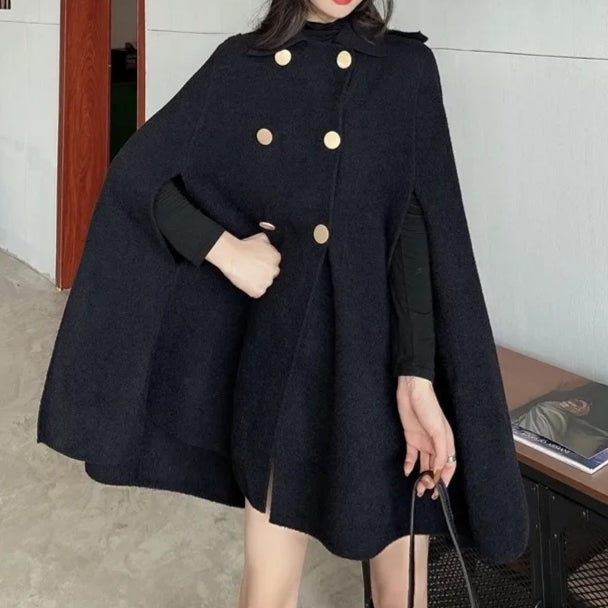 Loose Fit Woolen Cloak