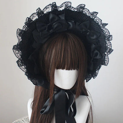 Diablo Kills Gothic Lolita Flat Bonnet Hat