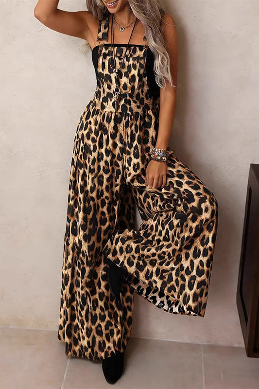Electra Cheetah Wide-Leg Jumpsuit