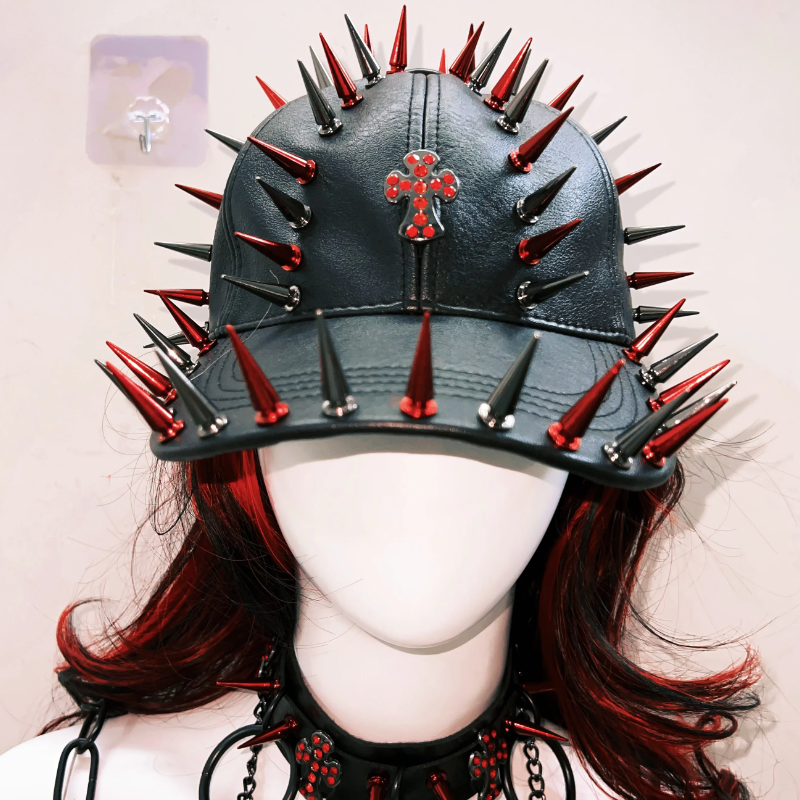 Metal chain lace up rivet applique zip-up top  | Festival Outfits Women