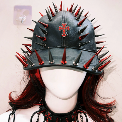 Metal chain lace up rivet applique zip-up top  | Festival Outfits Women