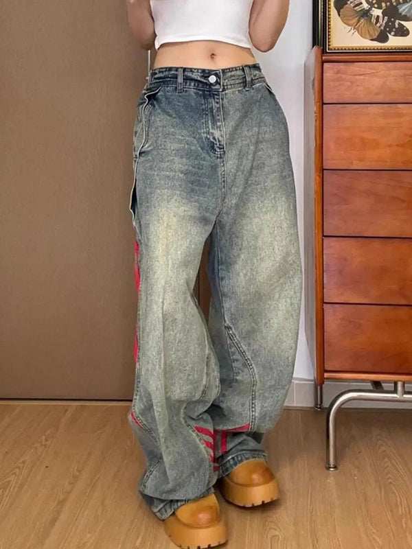 American Vintage Stripes Boyfriend Jeans