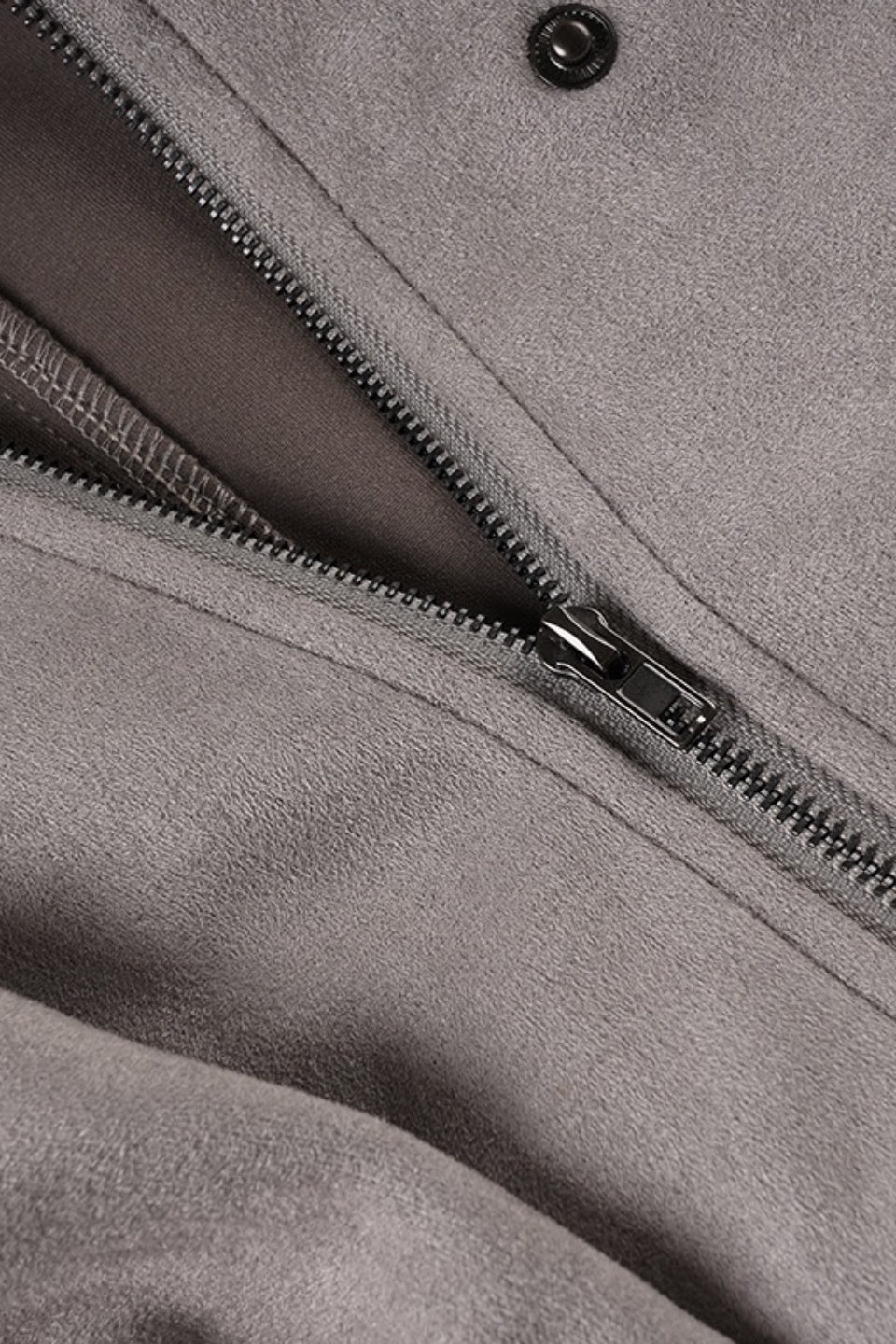 Edgy Cropped Suede Biker Jacket