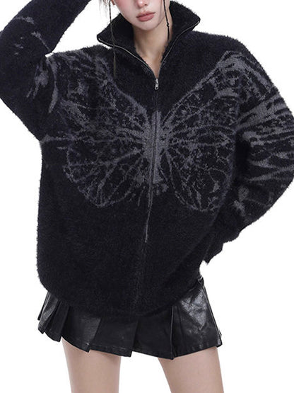 Turtleneck Zipper Sweater Cardigan
