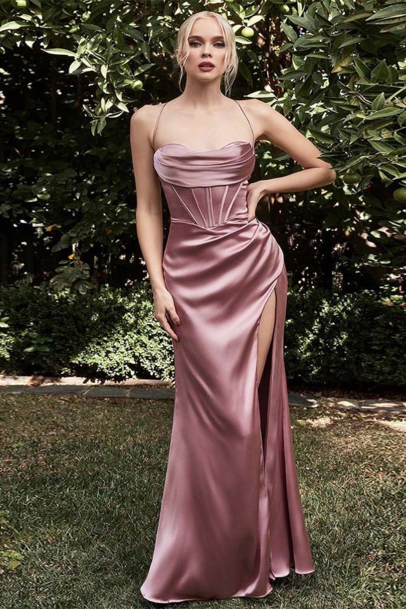 Vintage Fishbone Strap Elegant Maxi Dress