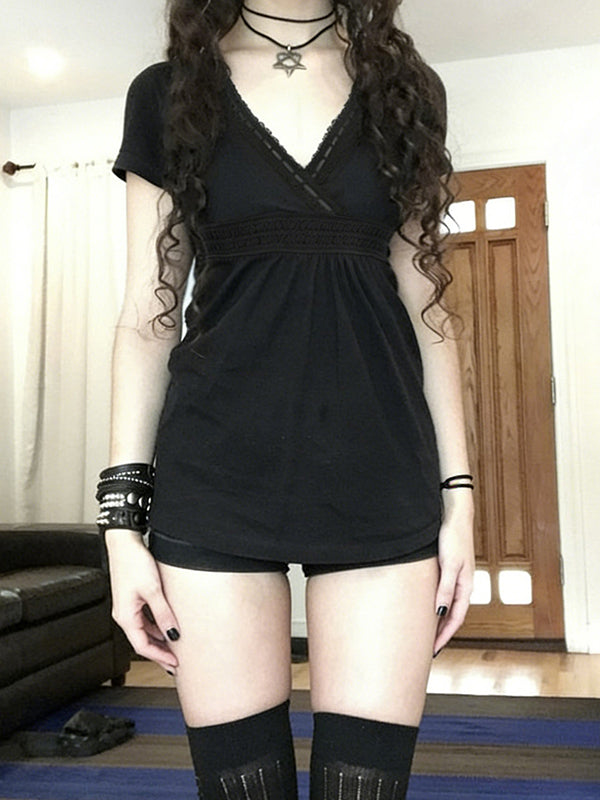 V-Neck Baby Doll Short Sleeve