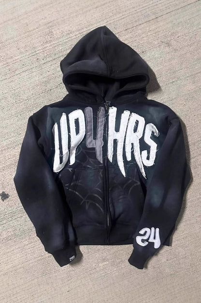 Bold Geometric Print Hoodie