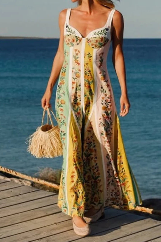Halter Floral Printed Boho Dress