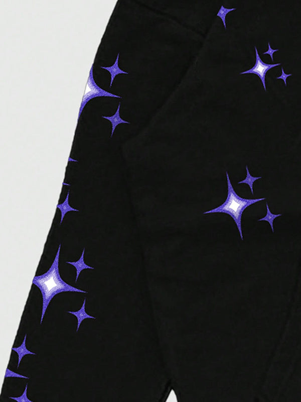 Star Print Oversized Hoodie