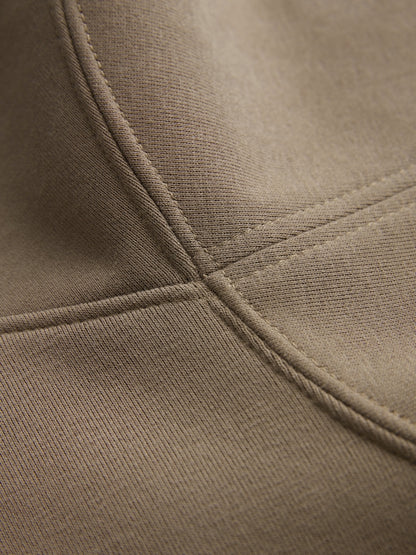 Solid Color Sleeve Embellished Oversized Hoodie