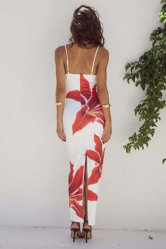 Floral Print Bodycon Slip Floral Dress