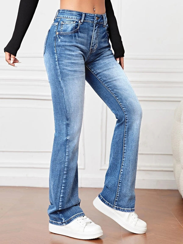 Light Washed High Waist Flare Jeans