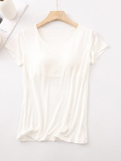 Modal Built-In Padding Short Sleeve