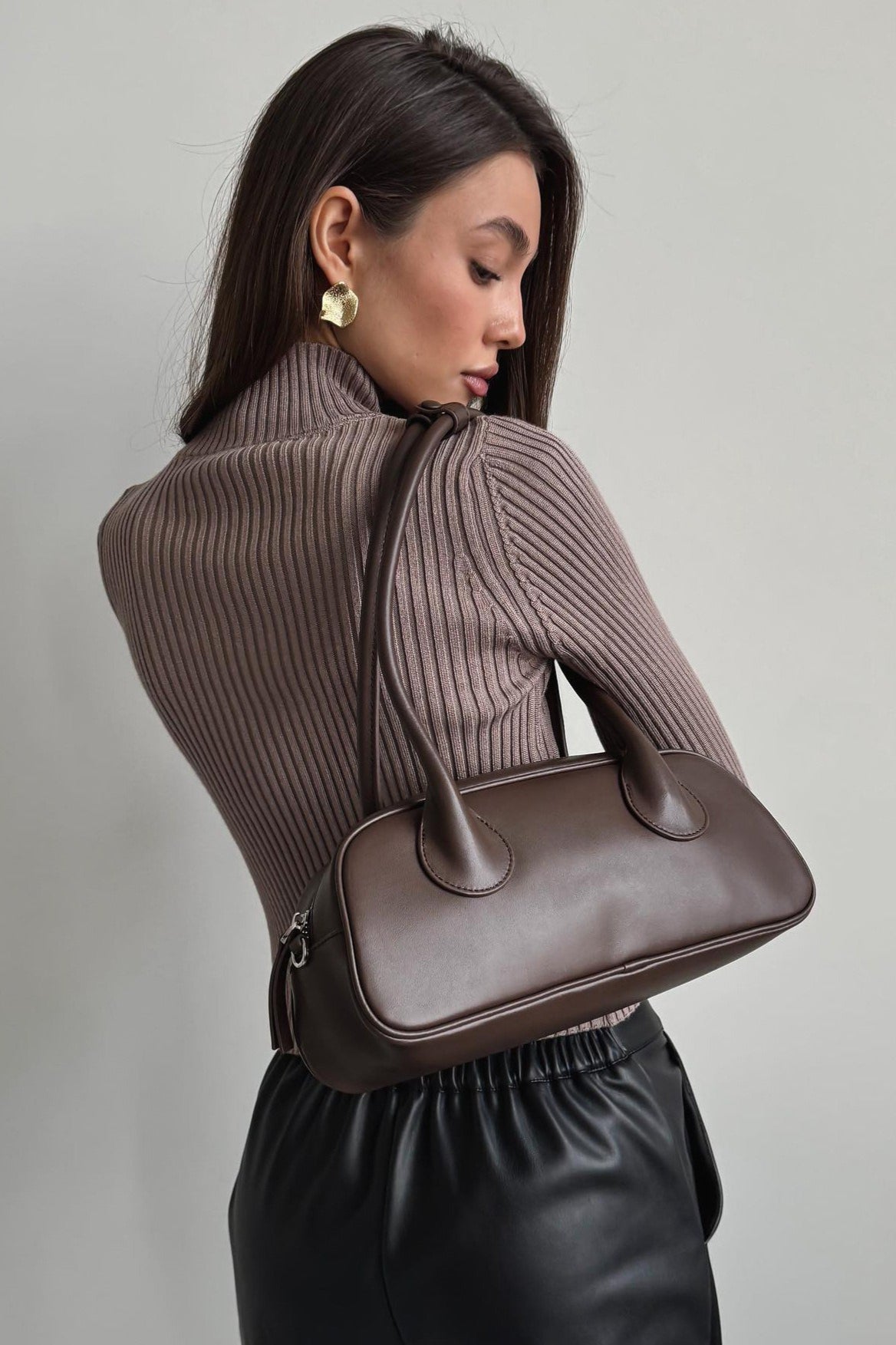 Turtleneck Openworks Knit Elegant Pullover Sweater